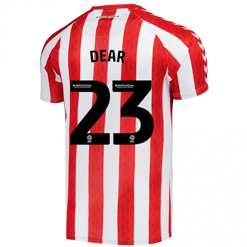 Men Football Jenna Dear #23 Red White Home Jersey 2024/25 T-Shirt Australia