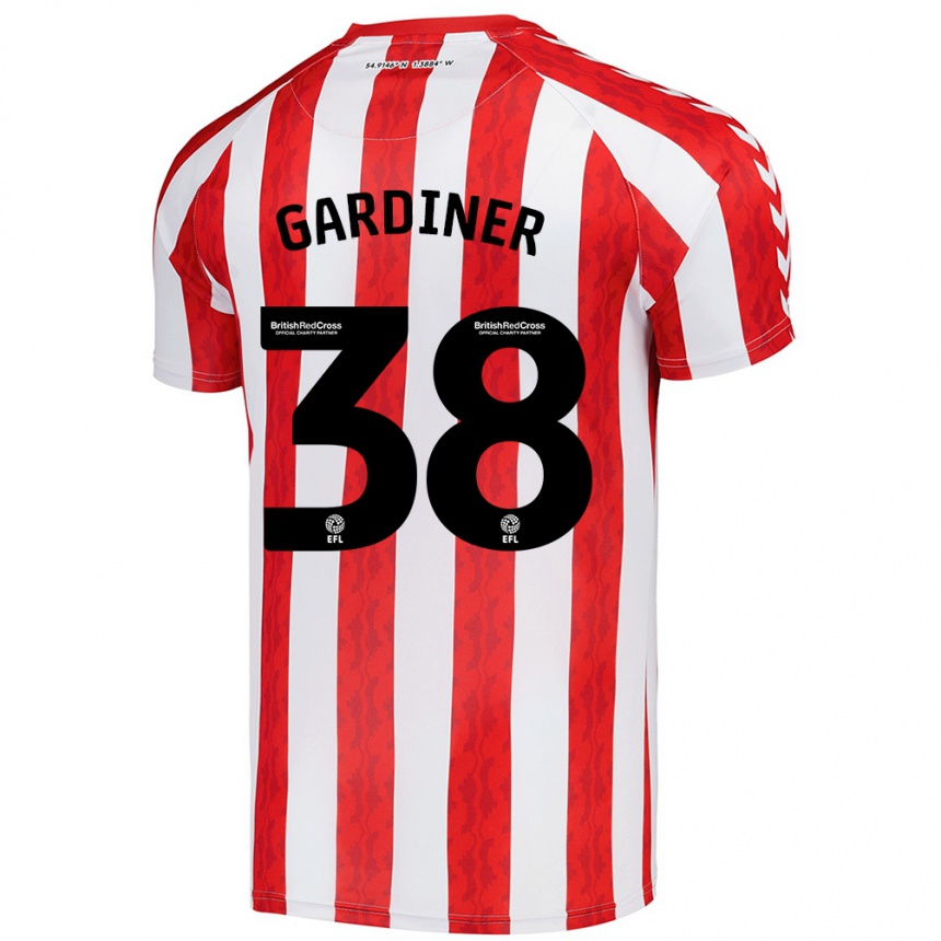 Men Football Harry Gardiner #38 Red White Home Jersey 2024/25 T-Shirt Australia