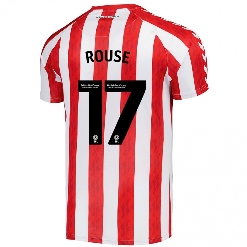 Men Football Mollie Rouse #17 Red White Home Jersey 2024/25 T-Shirt Australia