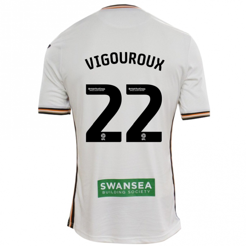 Men Football Lawrence Vigouroux #22 White Home Jersey 2024/25 T-Shirt Australia