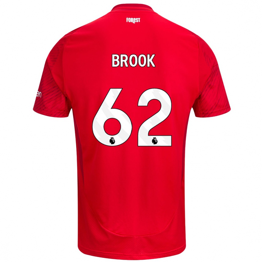 Men Football Will Brook #62 Red White Home Jersey 2024/25 T-Shirt Australia