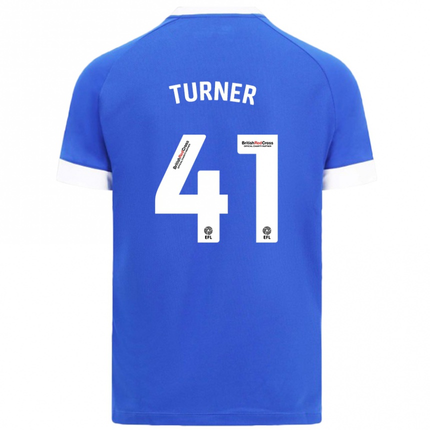 Men Football Matthew Turner #41 Sky Blue Home Jersey 2024/25 T-Shirt Australia