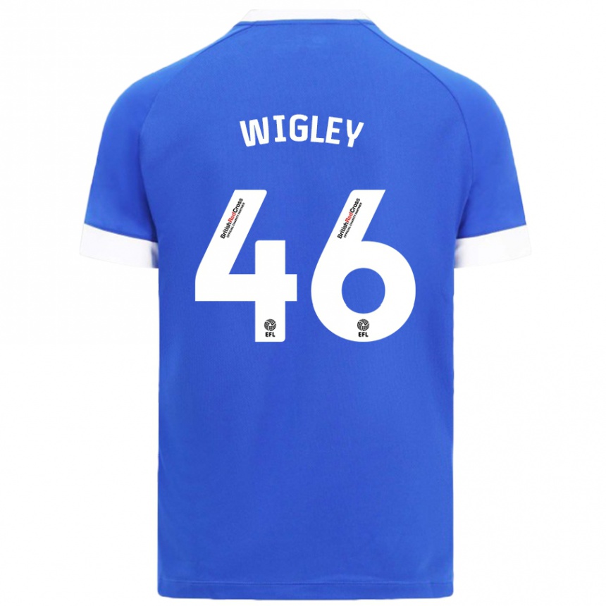 Men Football Morgan Wigley #46 Sky Blue Home Jersey 2024/25 T-Shirt Australia