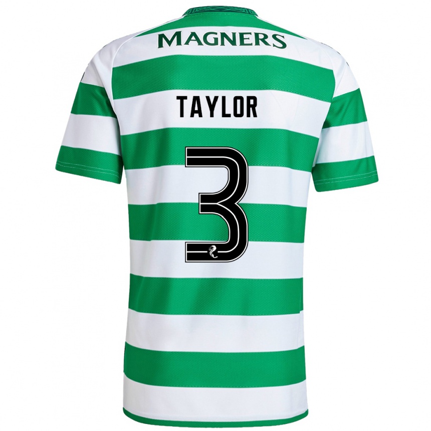 Men Football Greg Taylor #3 Green White Home Jersey 2024/25 T-Shirt Australia