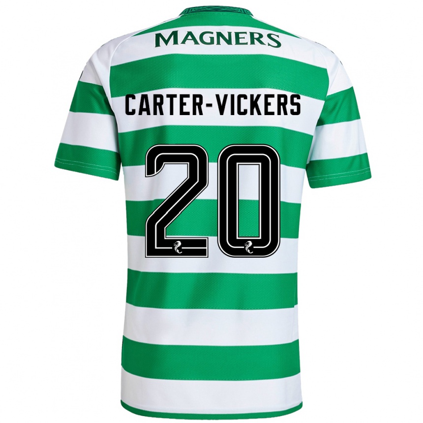 Men Football Cameron Carter-Vickers #20 Green White Home Jersey 2024/25 T-Shirt Australia