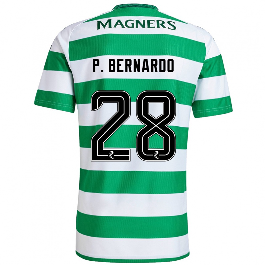 Men Football Paulo Bernardo #28 Green White Home Jersey 2024/25 T-Shirt Australia