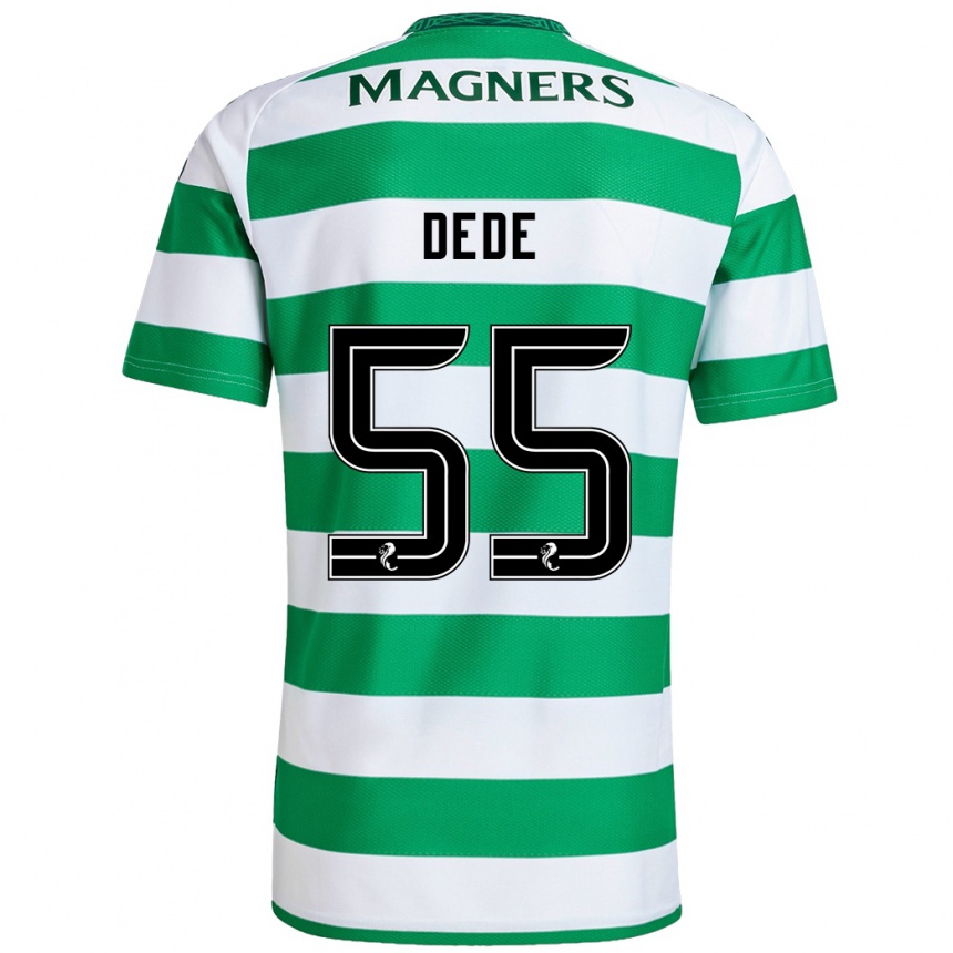 Men Football Josh Dede #55 Green White Home Jersey 2024/25 T-Shirt Australia