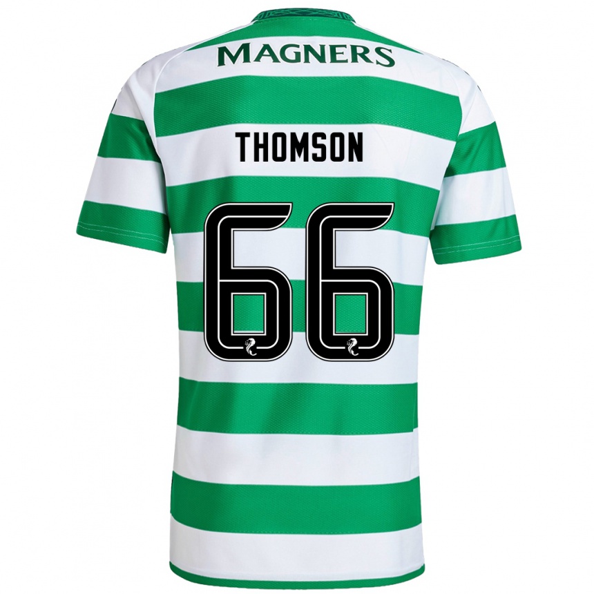 Men Football Corey Thomson #66 Green White Home Jersey 2024/25 T-Shirt Australia