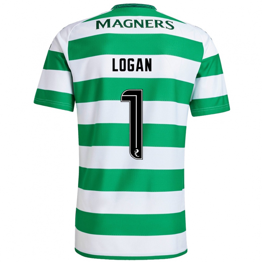 Men Football Chloe Logan #1 Green White Home Jersey 2024/25 T-Shirt Australia