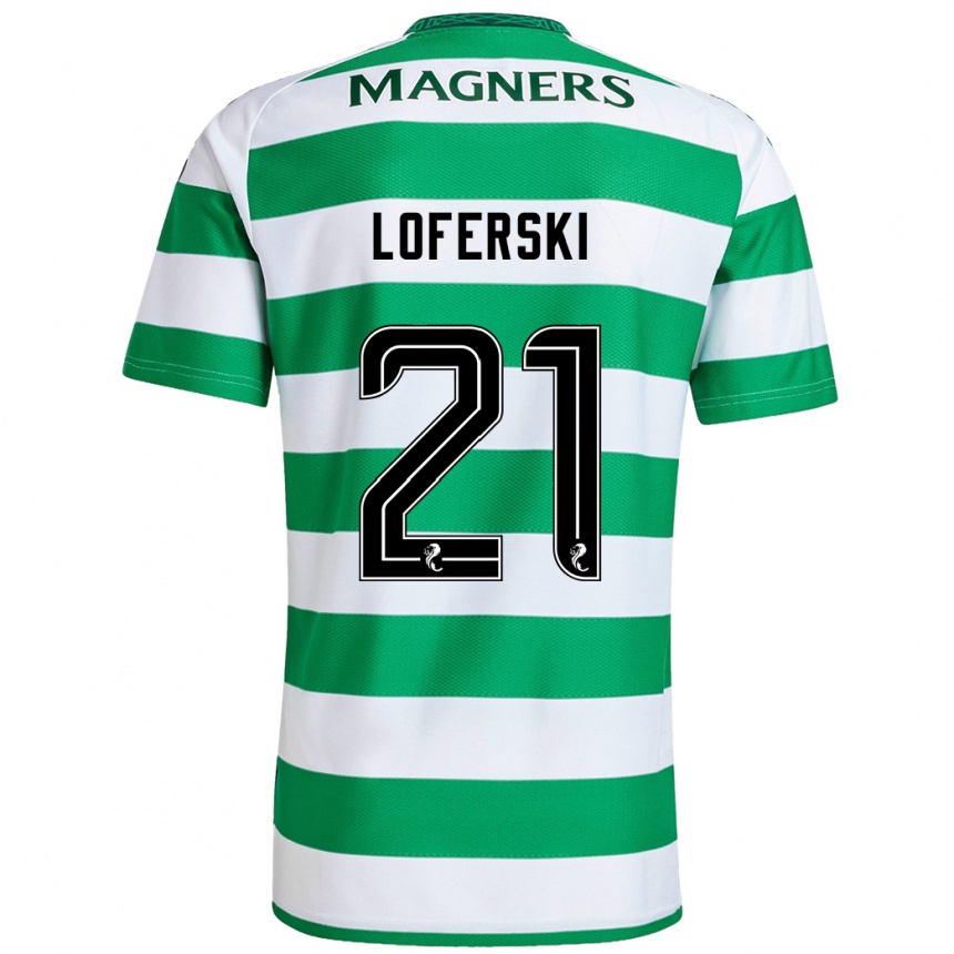 Men Football Kit Loferski #21 Green White Home Jersey 2024/25 T-Shirt Australia