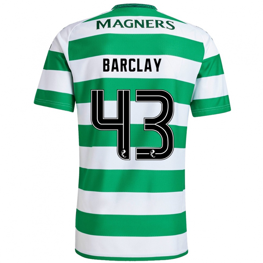 Men Football Lucy Barclay #43 Green White Home Jersey 2024/25 T-Shirt Australia