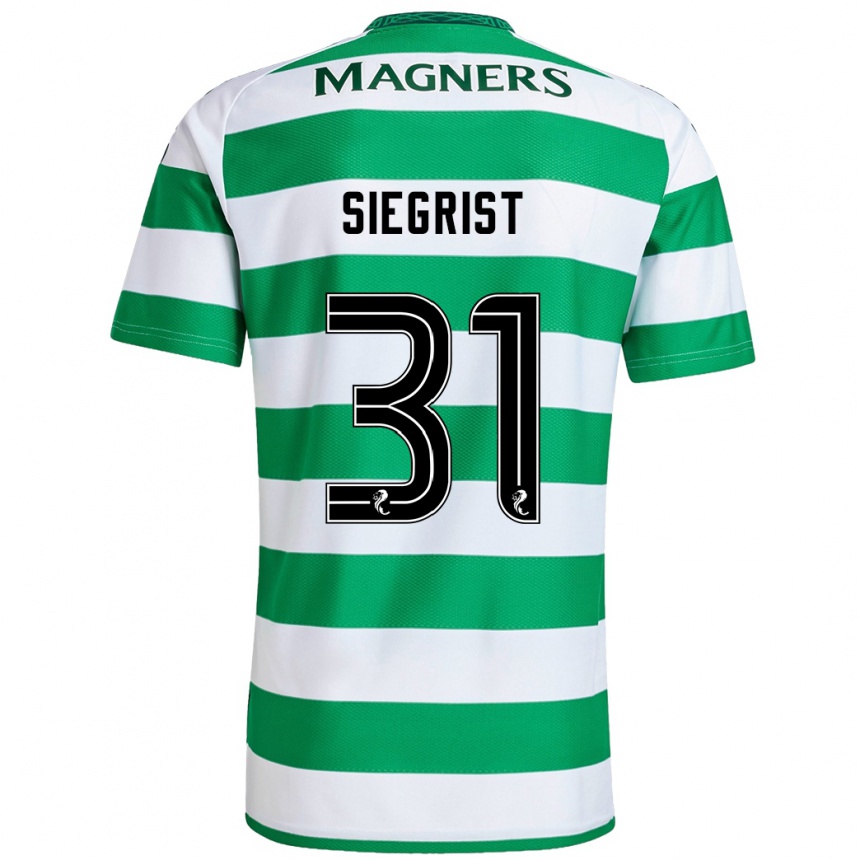 Men Football Benjamin Siegrist #31 Green White Home Jersey 2024/25 T-Shirt Australia