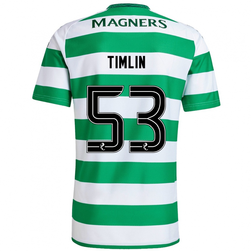 Men Football Sophie Timlin #53 Green White Home Jersey 2024/25 T-Shirt Australia