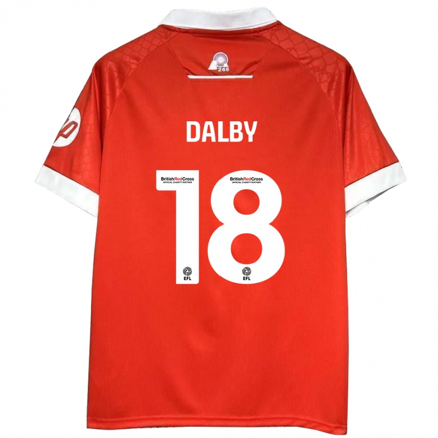 Men Football Sam Dalby #18 Red White Home Jersey 2024/25 T-Shirt Australia