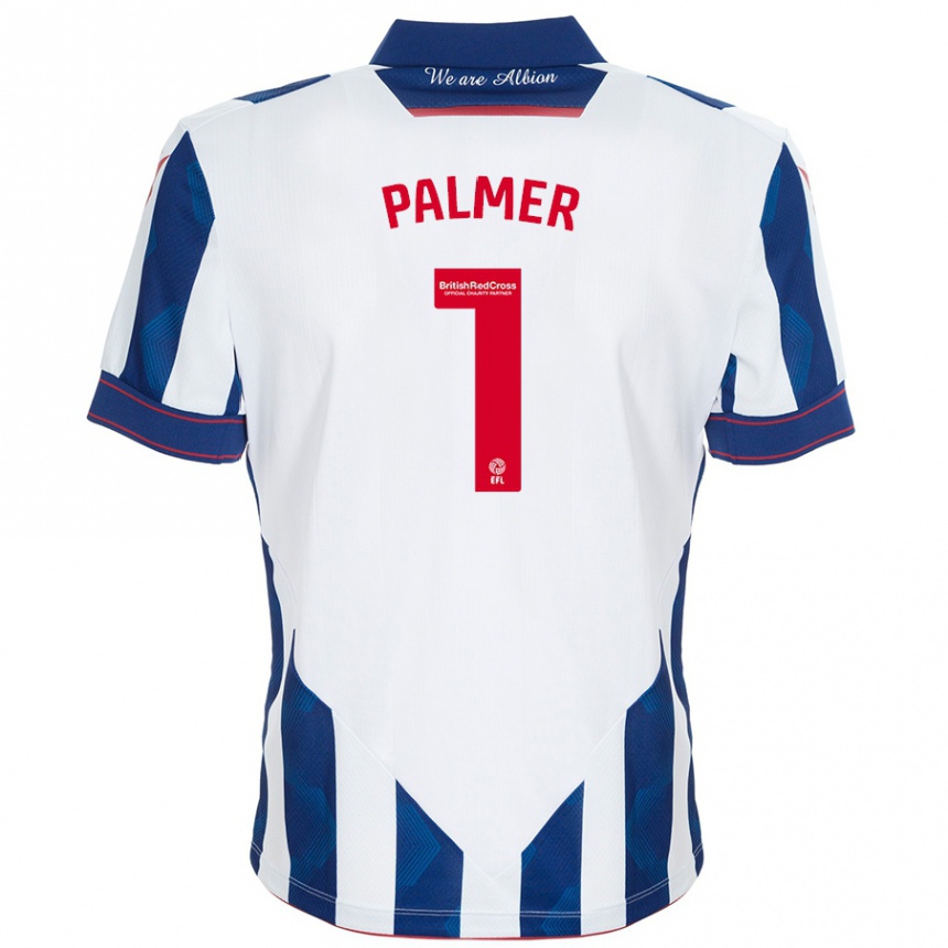 Men Football Alex Palmer #1 White Dark Blue Home Jersey 2024/25 T-Shirt Australia