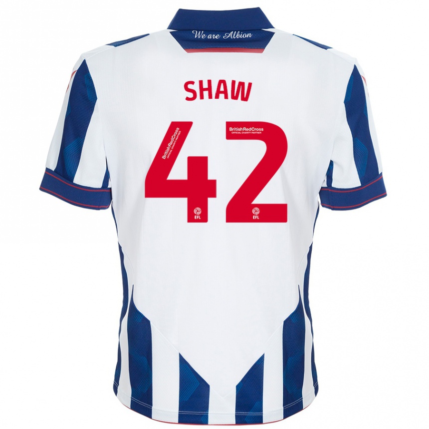 Men Football Josh Shaw #42 White Dark Blue Home Jersey 2024/25 T-Shirt Australia