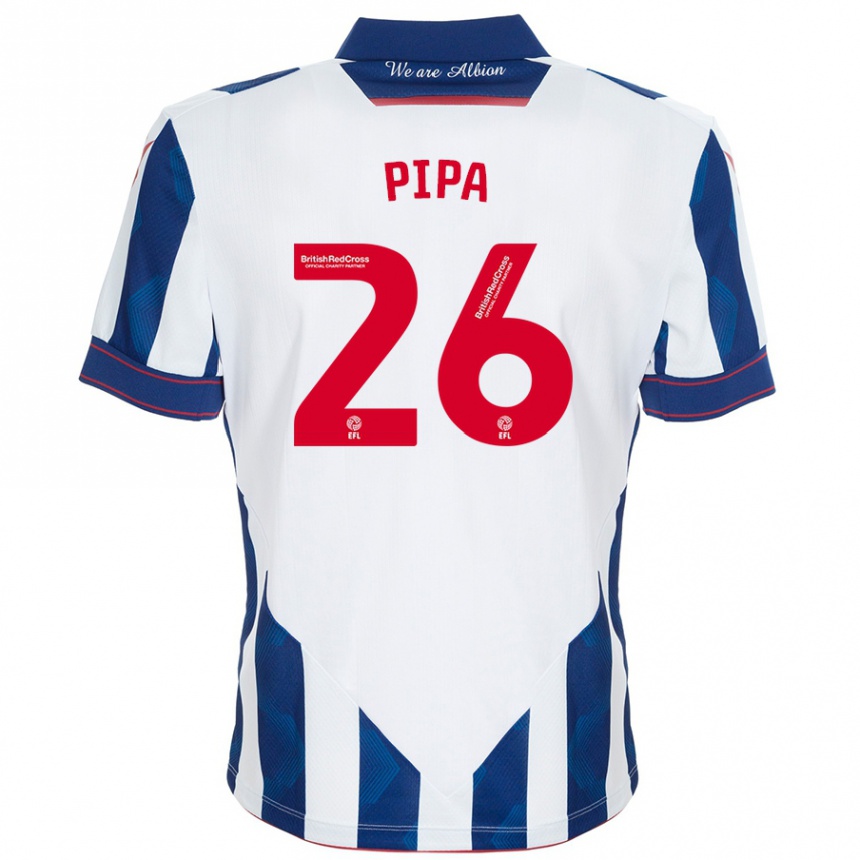 Men Football Pipa #26 White Dark Blue Home Jersey 2024/25 T-Shirt Australia