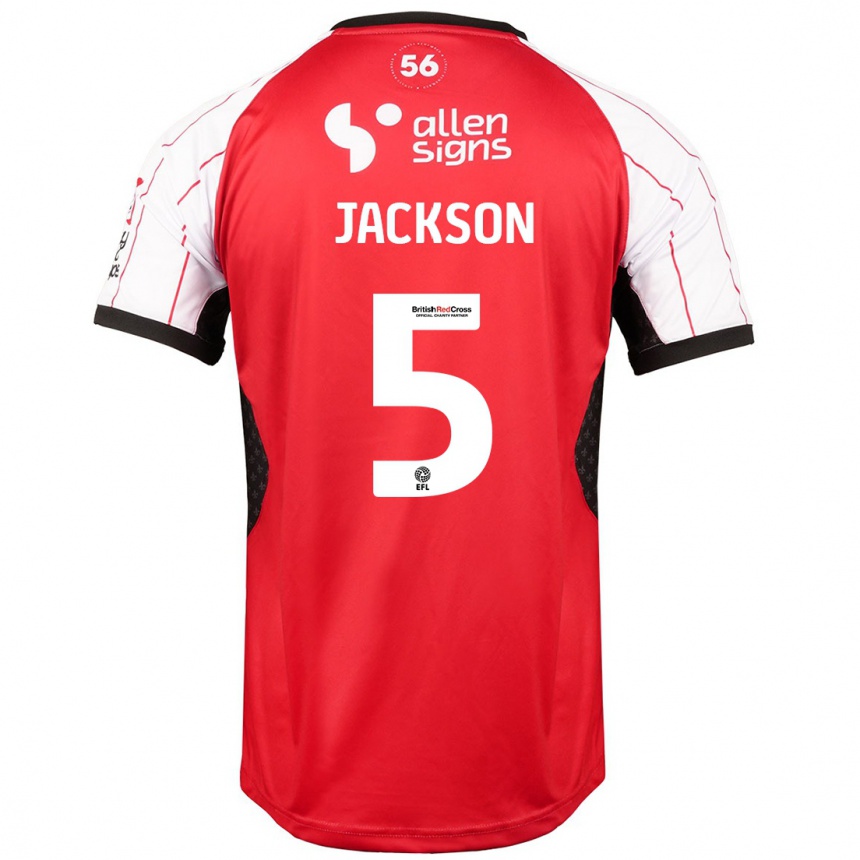 Men Football Adam Jackson #5 White Home Jersey 2024/25 T-Shirt Australia