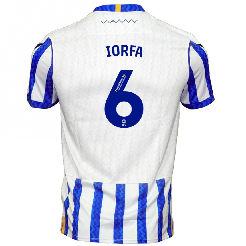 Men Football Dominic Iorfa #6 Blue White Home Jersey 2024/25 T-Shirt Australia