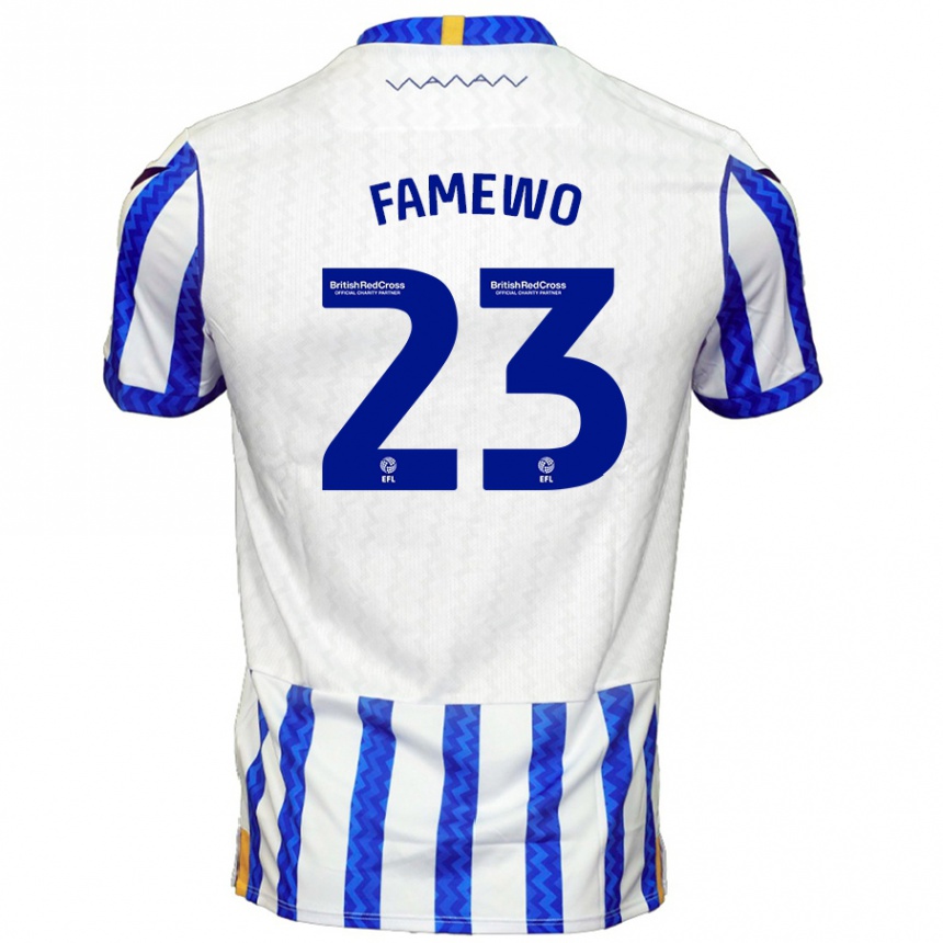 Men Football Akin Famewo #23 Blue White Home Jersey 2024/25 T-Shirt Australia