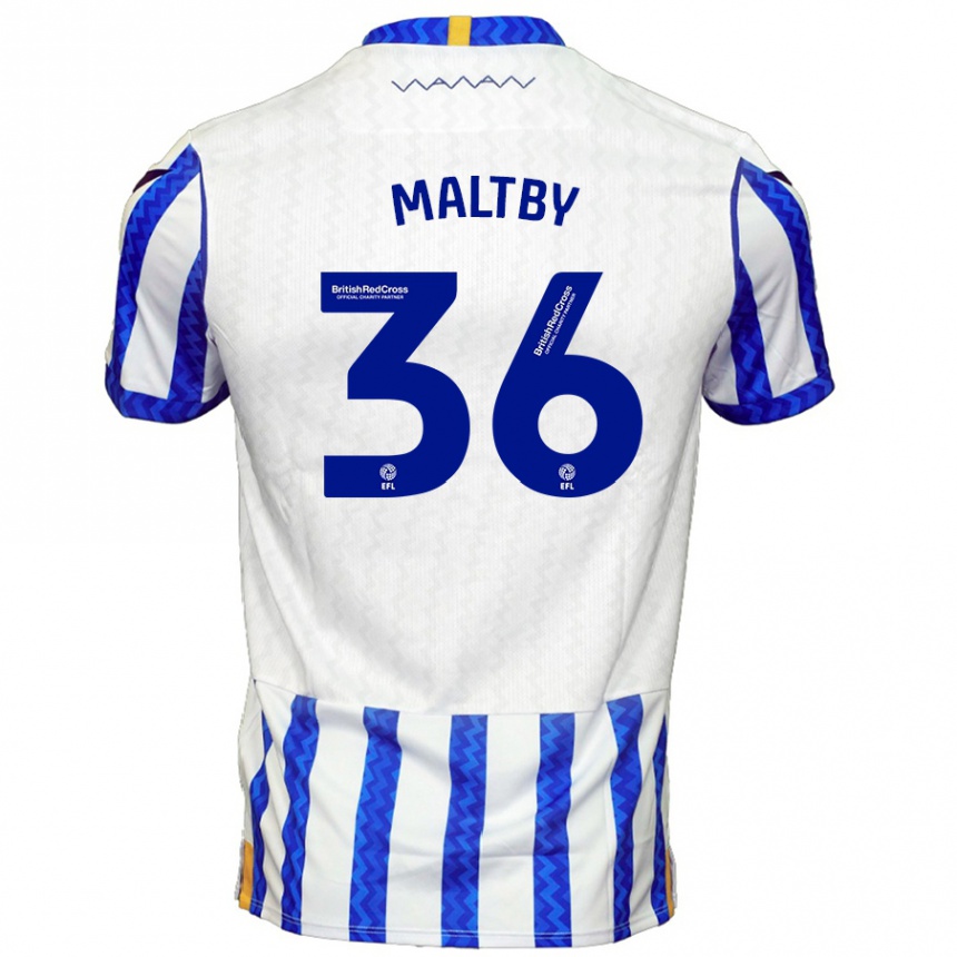 Men Football Mackenzie Maltby #36 Blue White Home Jersey 2024/25 T-Shirt Australia