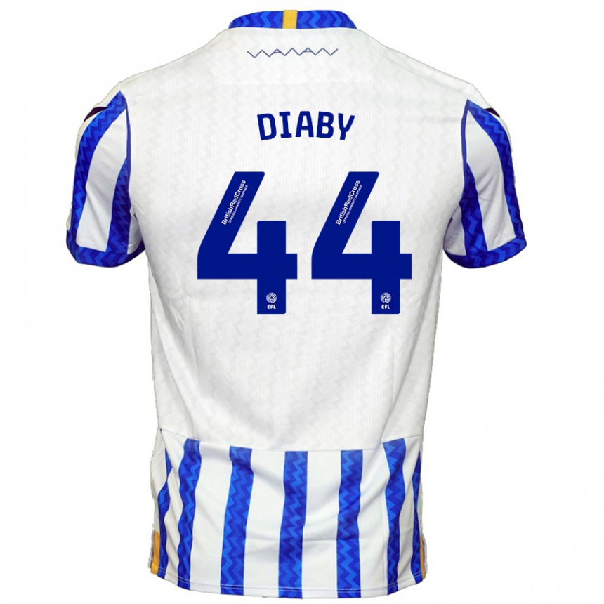 Men Football Momo Diaby #44 Blue White Home Jersey 2024/25 T-Shirt Australia