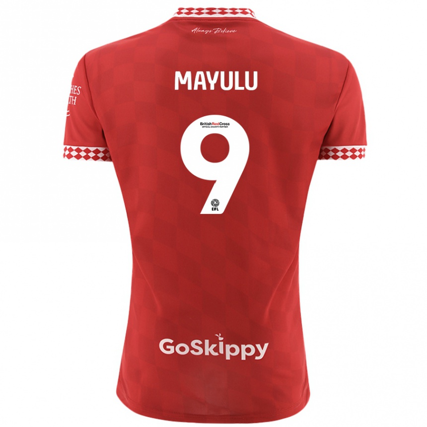 Men Football Fally Mayulu #9 Red Home Jersey 2024/25 T-Shirt Australia