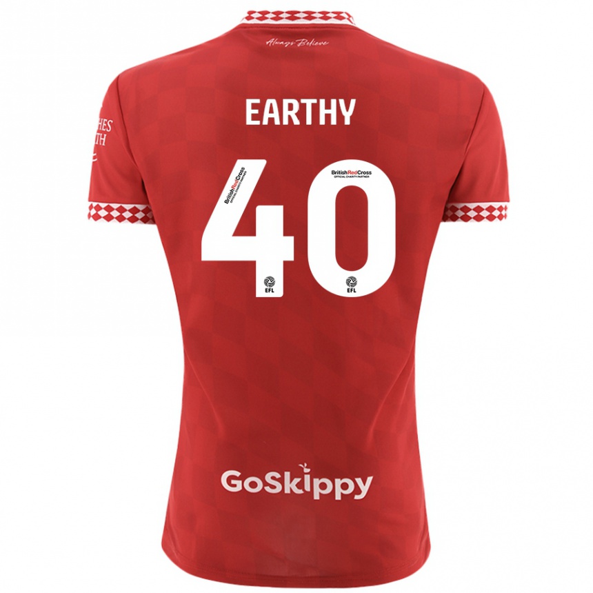 Men Football George Earthy #40 Red Home Jersey 2024/25 T-Shirt Australia