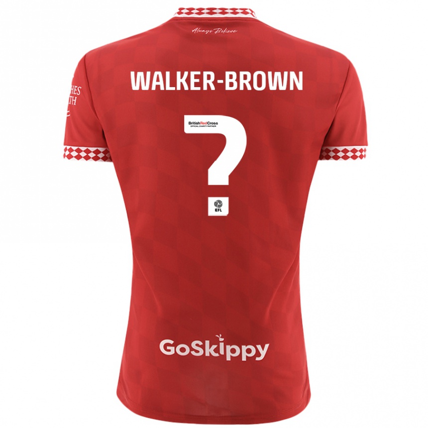 Men Football Rushon Walker-Brown #0 Red Home Jersey 2024/25 T-Shirt Australia