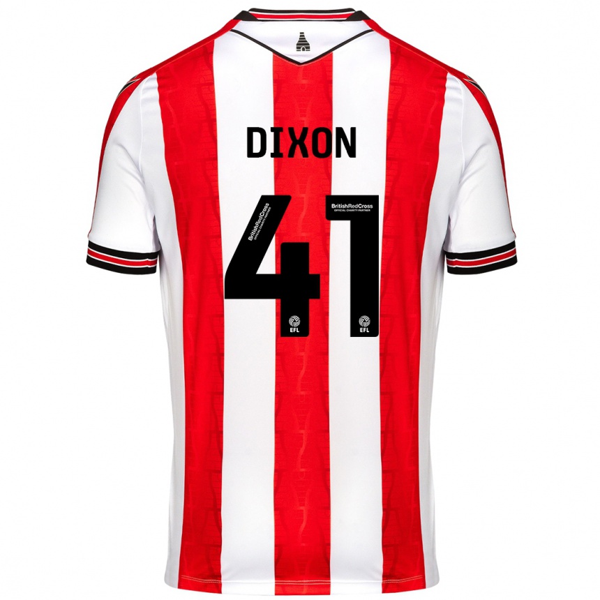 Men Football Jaden Dixon #41 Red White Home Jersey 2024/25 T-Shirt Australia