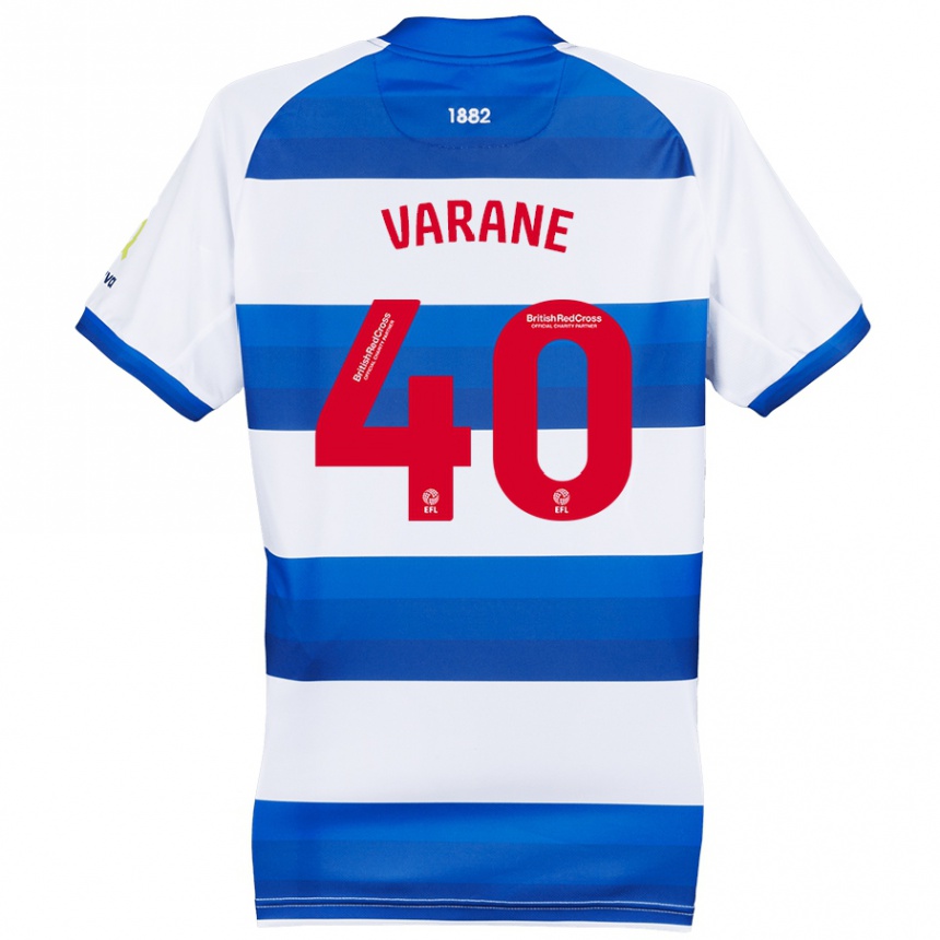 Men Football Jonathan Varane #40 White Blue Home Jersey 2024/25 T-Shirt Australia