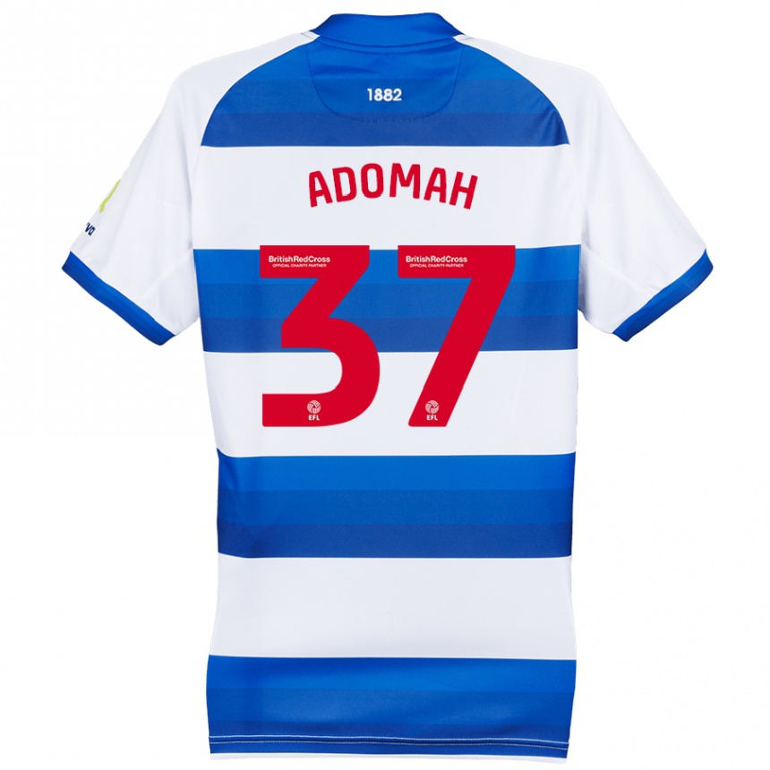 Men Football Albert Adomah #37 White Blue Home Jersey 2024/25 T-Shirt Australia