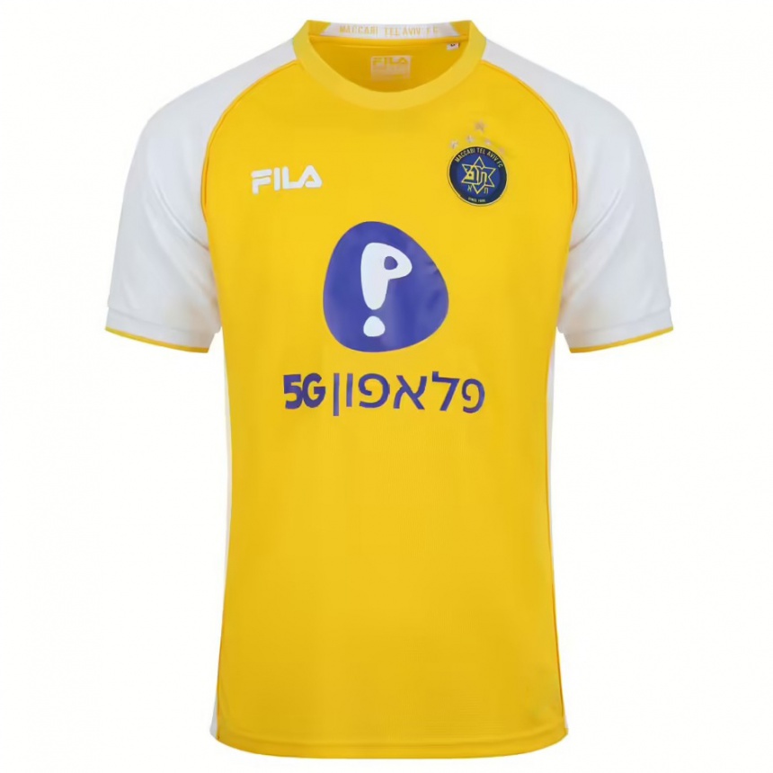 Men Football Ofir Davidzada #27 Yellow White Home Jersey 2024/25 T-Shirt Australia