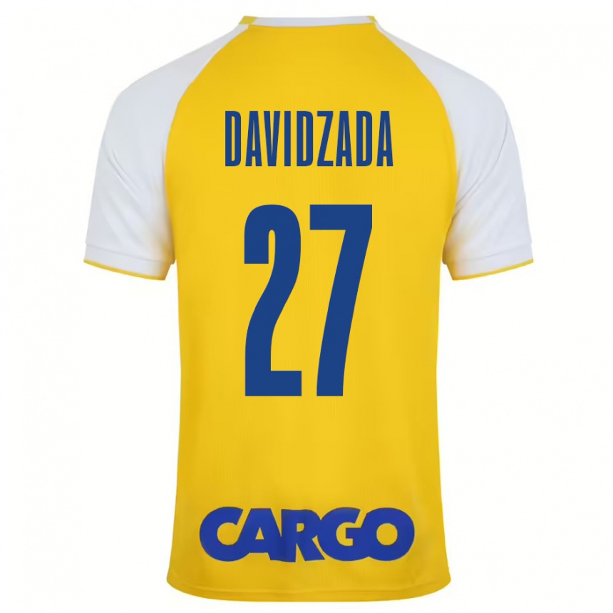 Men Football Ofir Davidzada #27 Yellow White Home Jersey 2024/25 T-Shirt Australia