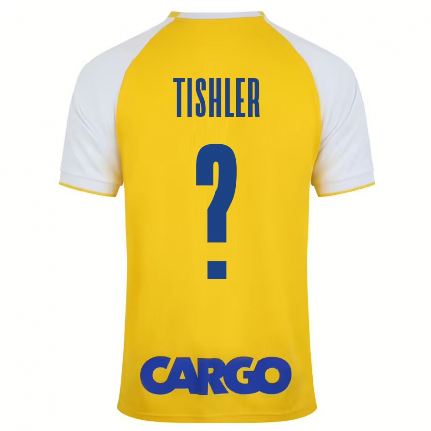 Men Football Daniel Tishler #0 Yellow White Home Jersey 2024/25 T-Shirt Australia