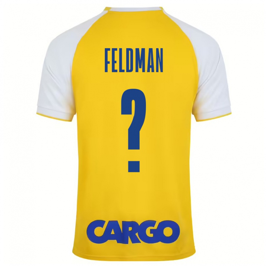 Men Football Ron Feldman #0 Yellow White Home Jersey 2024/25 T-Shirt Australia