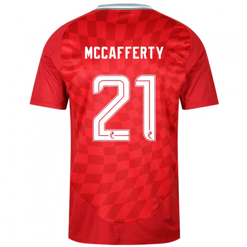 Men Football Eirinn Mccafferty #21 Red Home Jersey 2024/25 T-Shirt Australia