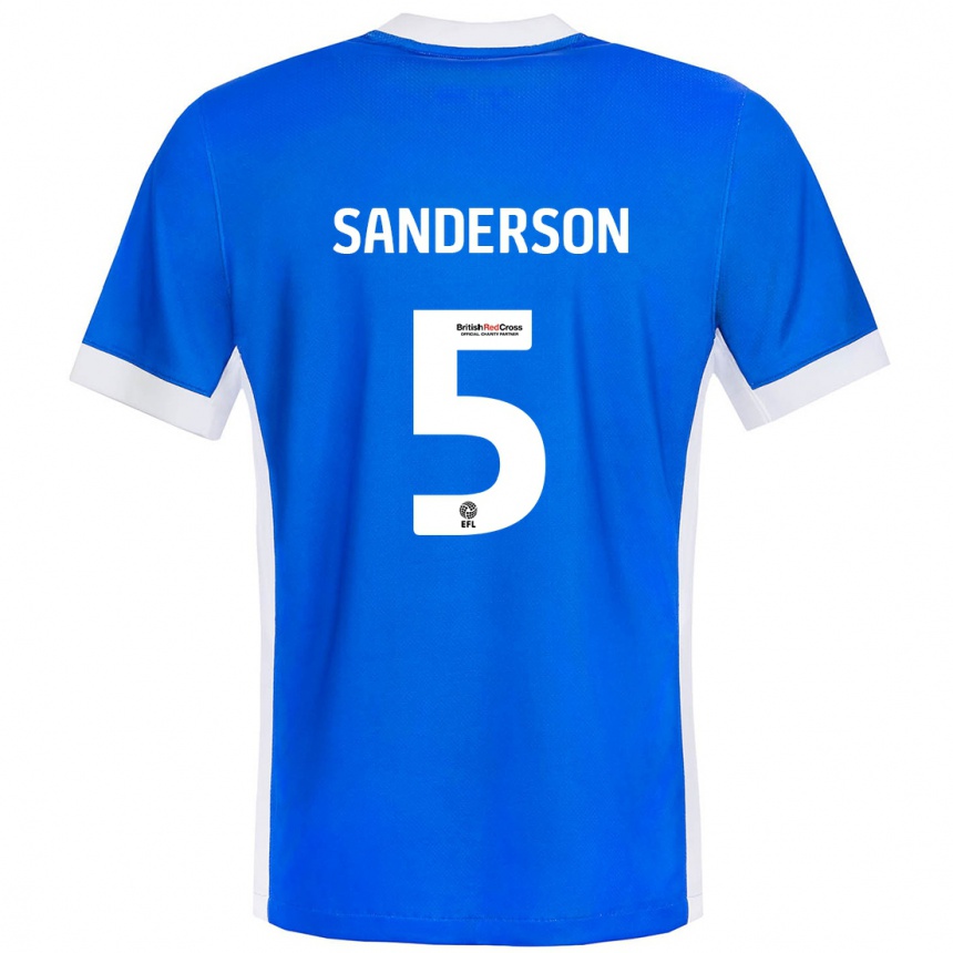 Men Football Dion Sanderson #5 Blue White Home Jersey 2024/25 T-Shirt Australia