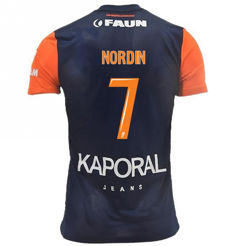 Men Football Arnaud Nordin #7 Navy Blue Orange Home Jersey 2024/25 T-Shirt Australia