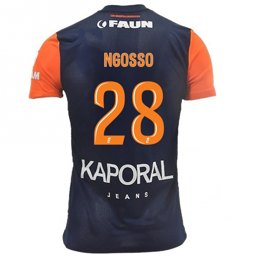 Men Football Glenn Ngosso #28 Navy Blue Orange Home Jersey 2024/25 T-Shirt Australia