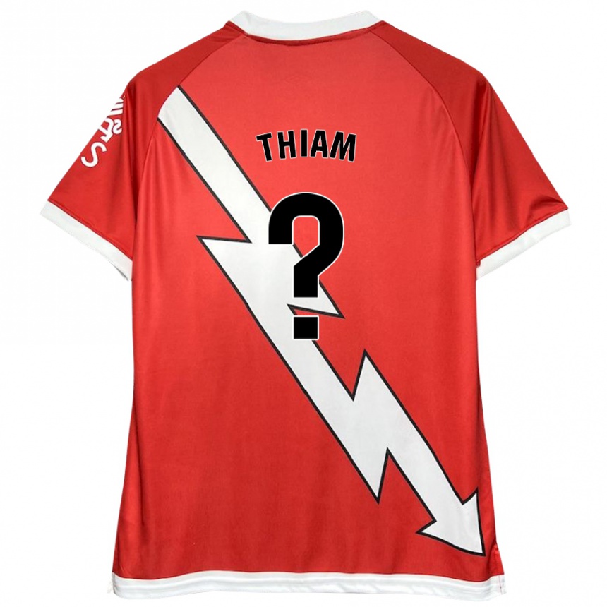 Men Football Aly Thiam #0 White Red Home Jersey 2024/25 T-Shirt Australia