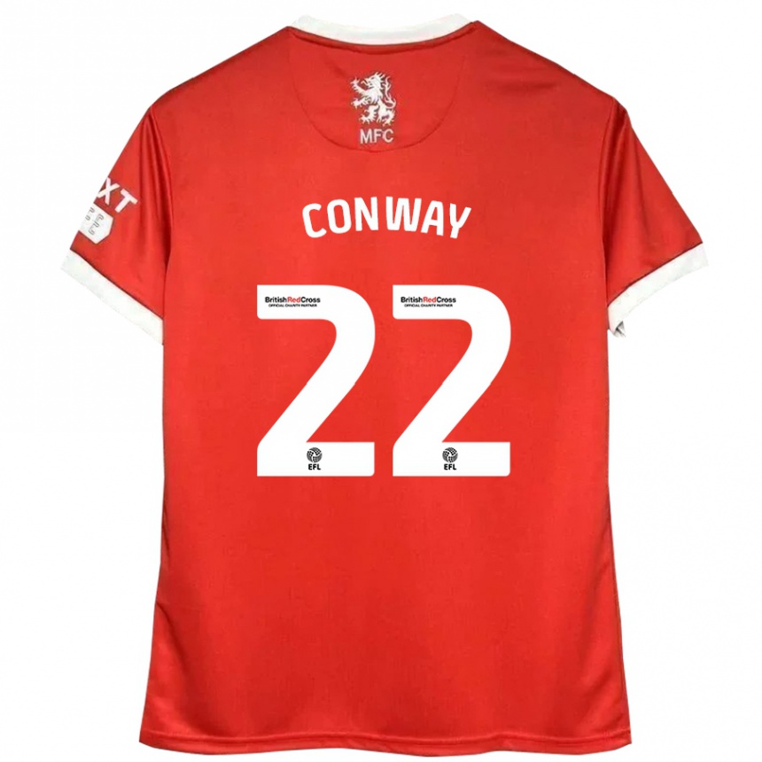 Men Football Tommy Conway #22 Red White Home Jersey 2024/25 T-Shirt Australia