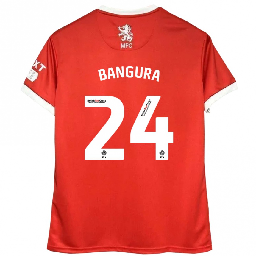 Men Football Alex Bangura #24 Red White Home Jersey 2024/25 T-Shirt Australia