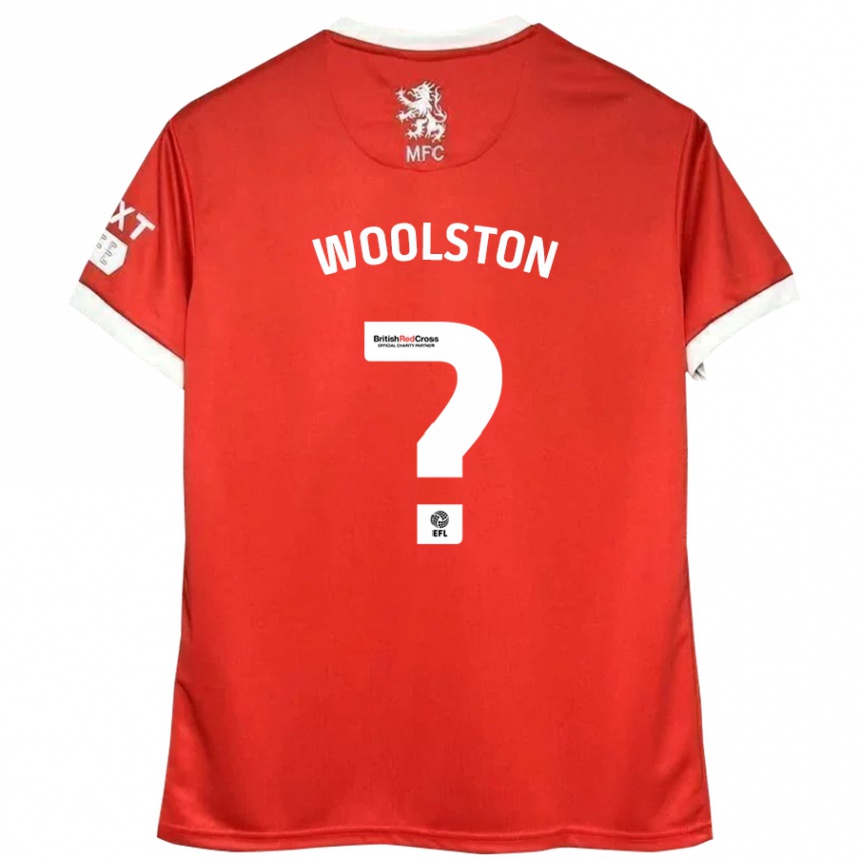 Men Football Luke Woolston #0 Red White Home Jersey 2024/25 T-Shirt Australia