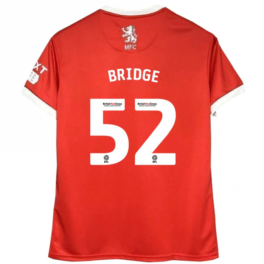 Men Football Aj Bridge #52 Red White Home Jersey 2024/25 T-Shirt Australia