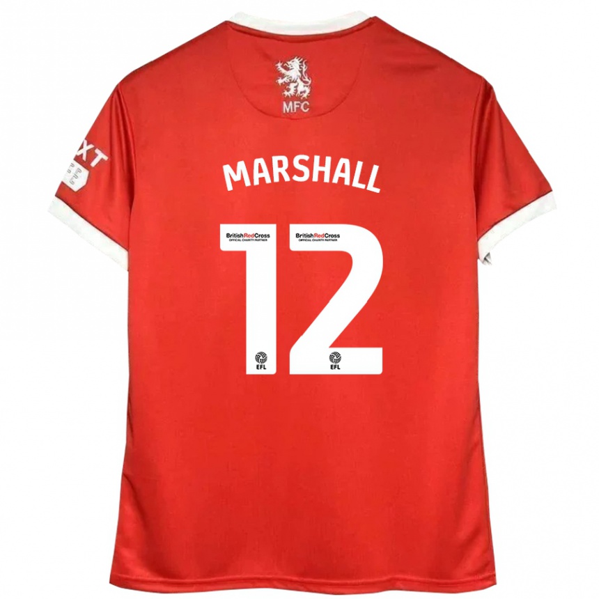 Men Football Eve Marshall #12 Red White Home Jersey 2024/25 T-Shirt Australia