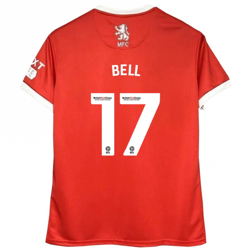 Men Football Millie Bell #17 Red White Home Jersey 2024/25 T-Shirt Australia