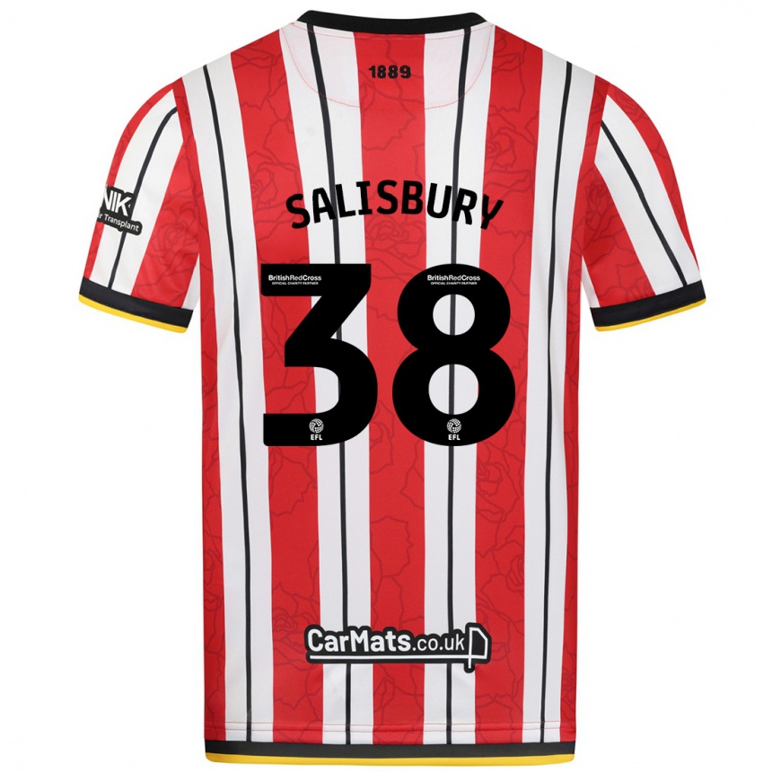 Men Football Chloe Salisbury #38 Red White Stripes Home Jersey 2024/25 T-Shirt Australia