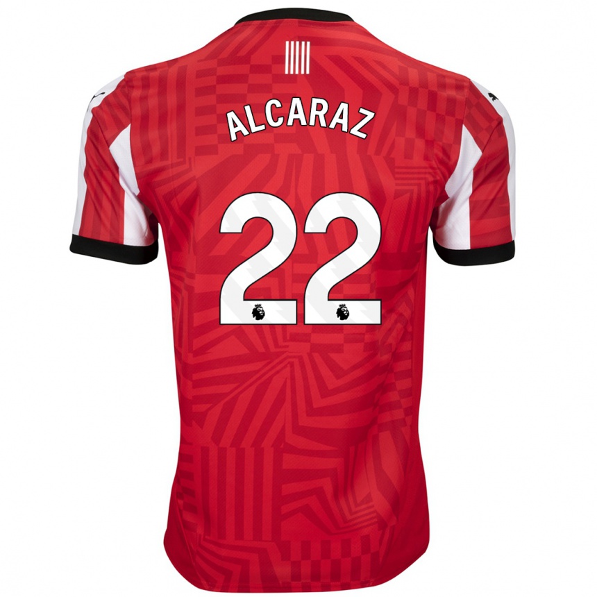 Men Football Carlos Alcaraz #22 Red White Home Jersey 2024/25 T-Shirt Australia