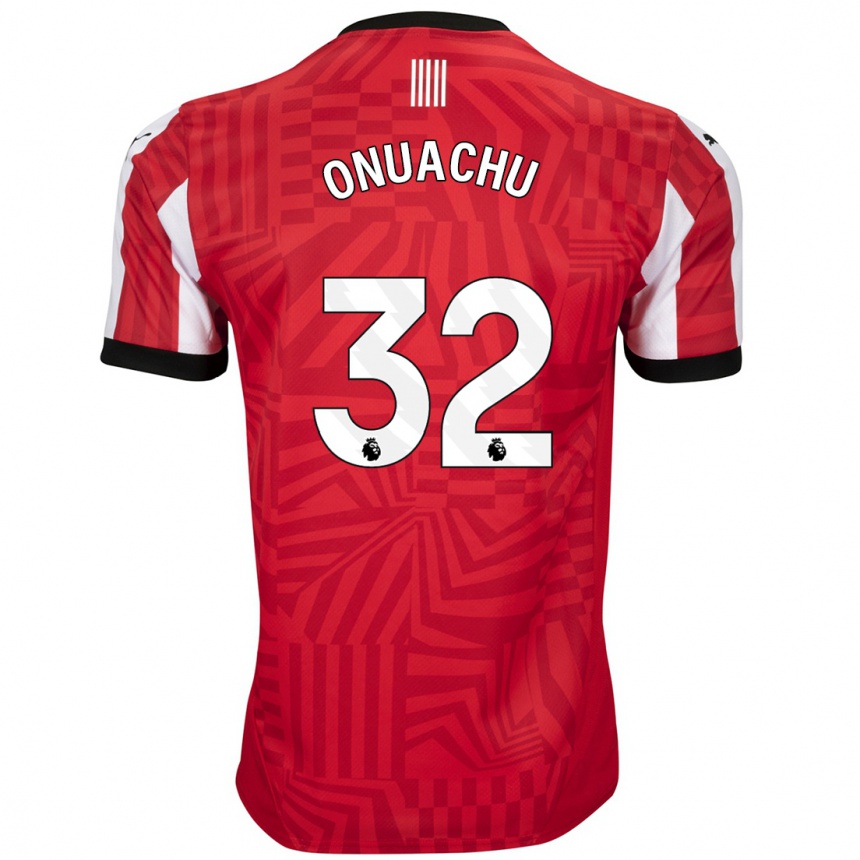 Men Football Paul Onuachu #32 Red White Home Jersey 2024/25 T-Shirt Australia